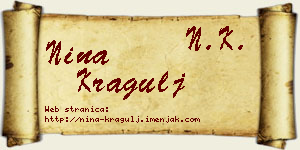 Nina Kragulj vizit kartica